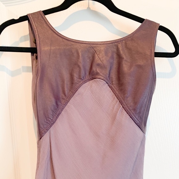 Catherine Malandrino Silk /Leather Harness Dress 4 - Picture 9 of 14